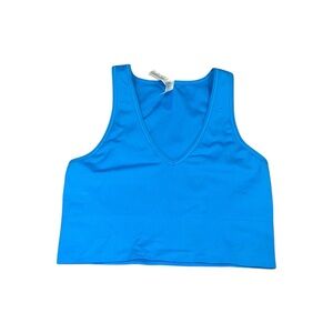 Athleta blue cropped tank top